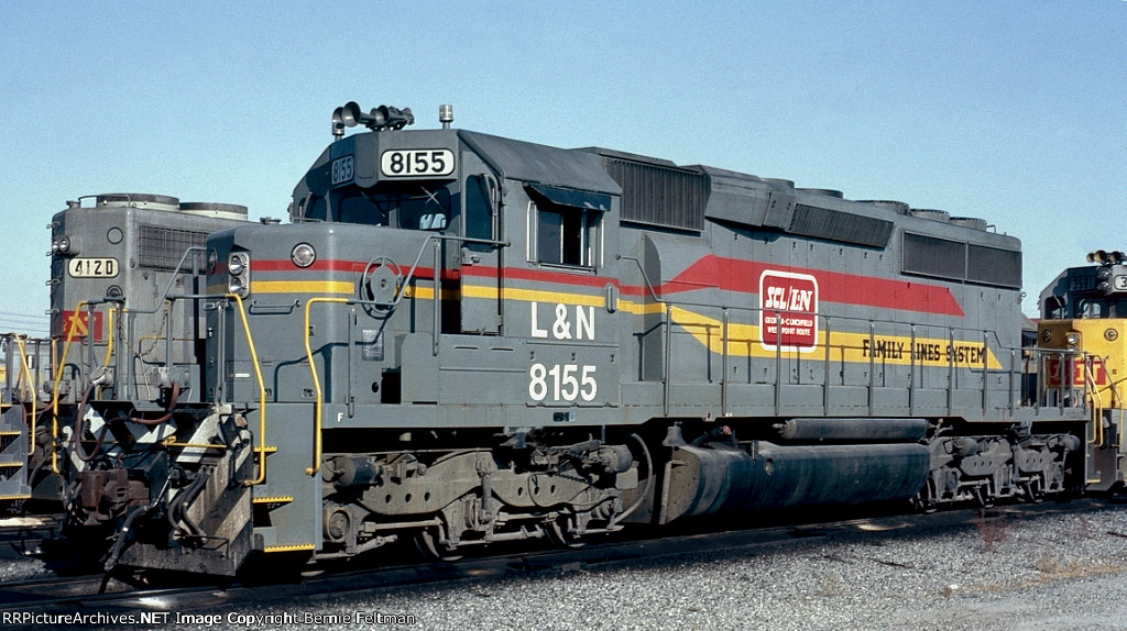 Louisville & Nashville SD40-2 #8155, from the 30 units in order #816010, at the Tilford Yard Diesel Service Center 